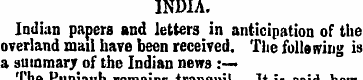 INDIA. Indian papers and letters in anti...