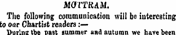 MOTTRAM. The following communication wil...