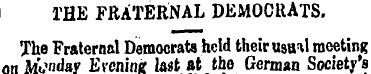 THE FRATERNAL DEMOCRATS. The Fraternal D...
