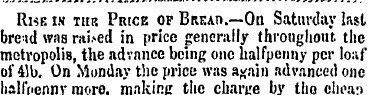 Rise in tub Price of Brkao.—On Saturday ...