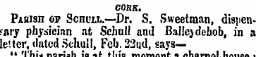 CORK. Parish op Scholl.—Dr. S. Sweetman,...