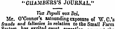 "CHAMBERS'S JOURNAL." Vox Populi vox Thi...