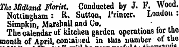 The Midland florist. Conducted by J. F. ...