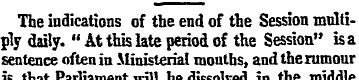 The indications of the end of the Sessio...