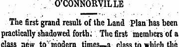 O'CONNORVILLE The first grand result of ...