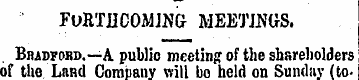 FURTHCOMING MEETINGS. Bradford.—A public...