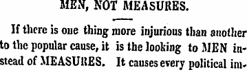 MEN , NOT MEASURES. If th e r e i s one ...