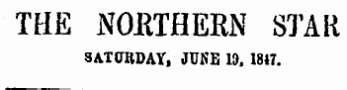 THE NORTHERN STAR SATURDAY, JUNE 19. 1817.