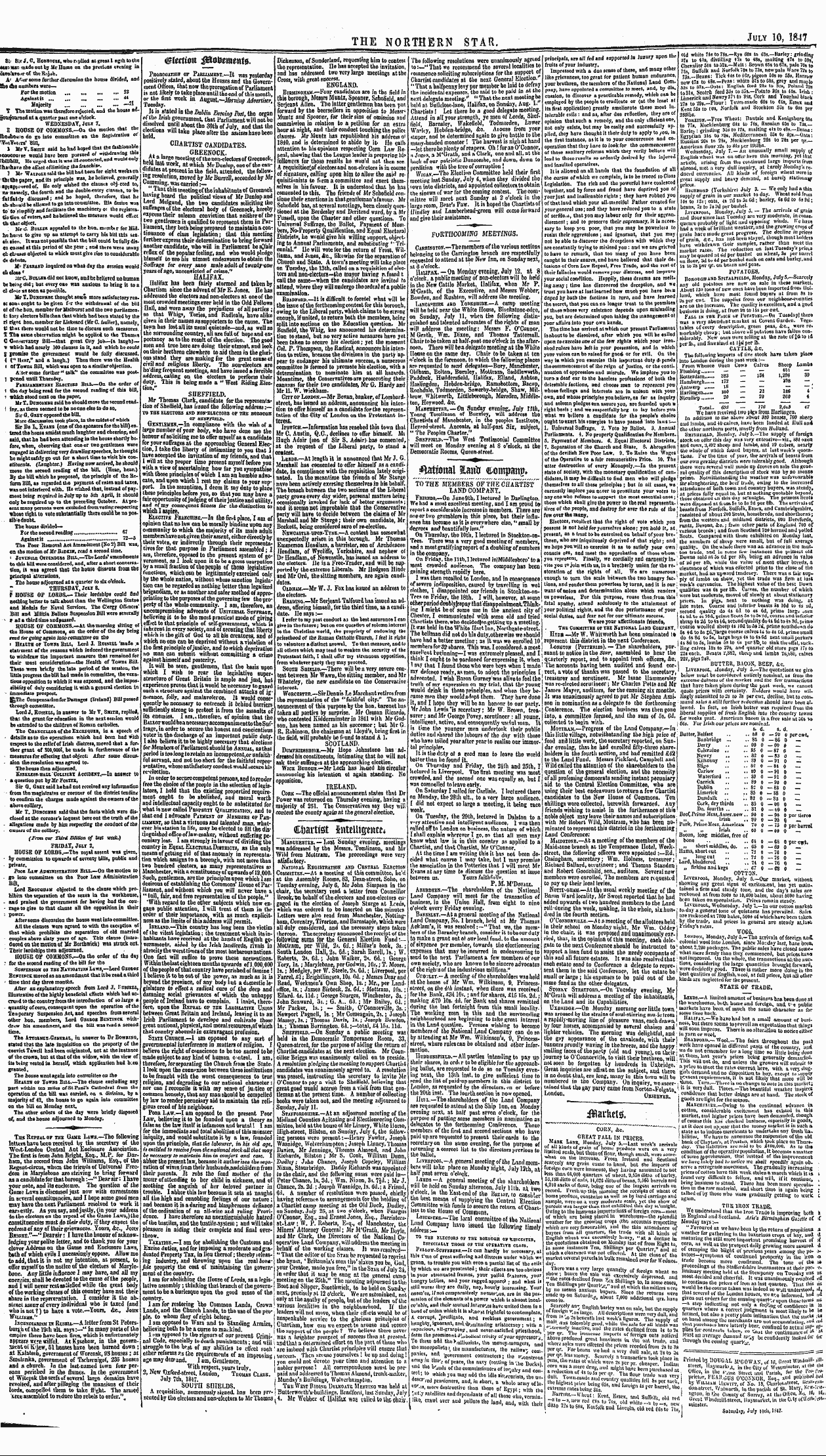 Northern Star (1837-1852): jS F Y, 2nd edition - Ctotist Finwitcmufc