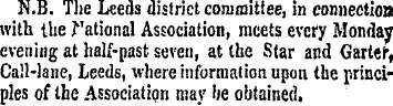 N.B. The Leeds district committee, in co...