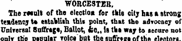 WORCESTER, The result of the election fo...