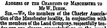 Address of the Chartists of Mascubsikb t...