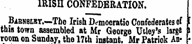 IRISH CONFEDERATION. BiBNSLBr. —The Iris...