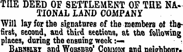 THE DEED OF SETTLEMENT OF THE NATIONAL L...