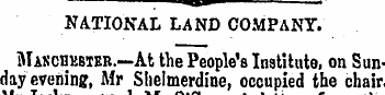 ^g^m- NATIONAL LAND COMPANY. MAKcnuBTRB....