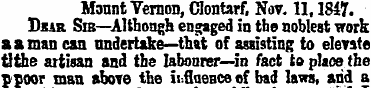 Mrant Vernon, Oontarf, Nov. 11,18£7. Bur...