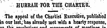 . HURRAH FOR THE CHARTER. The appeal oft...