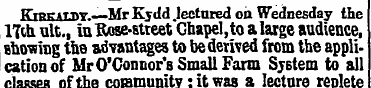 Ktbkaldt.— Mr Kydd . lectured on Wednesd...