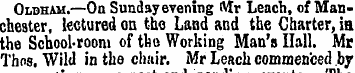 Oldham.—On Sunday evening Mr Leach, of M...