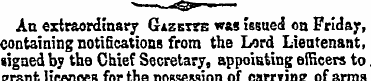 An extraordinary Gazette was issued on F...