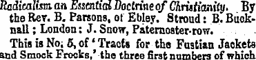 Radicalism, an Esimhtd Doctrine of Chris...