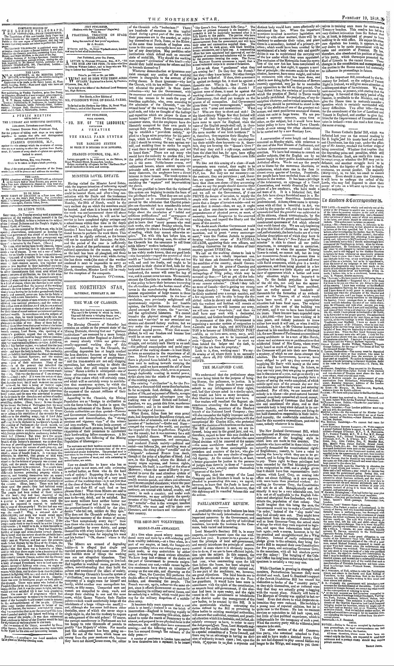 Northern Star (1837-1852): jS F Y, 2nd edition - The Northern Star, Saturday, February Id, 1848