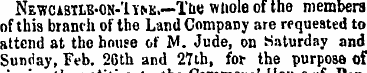 NEWCASTliB-ON-'lYMs.—The whole of the me...