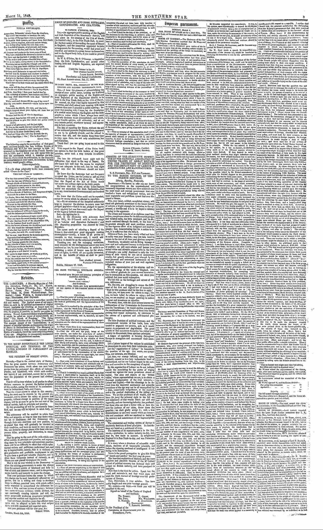 Northern Star (1837-1852): jS F Y, 2nd edition - The Irish Universal Suffrage Associa. Ti...
