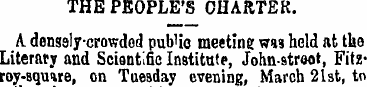 THE PEOPLE'S CHARTER. A. densely-crowded...