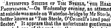 ' Attempted Suicide of Tom Steele, 'the ...