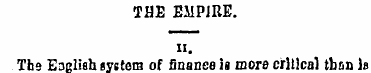 THE EMPIRE. ii . The English system of f...