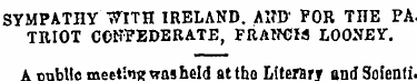 SYMPATHY WITH IRELAND. AtfD' FOR THE PA....