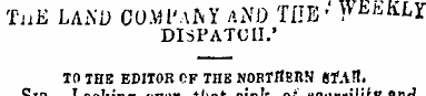 TjiE LAND CO.YJl'AlSY AND THE' W£EK£,r D...