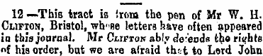 12 —This tract is iron* the pen of Mr W....