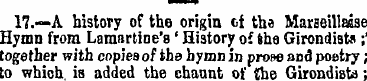 17.—A history of the origin of the Marse...