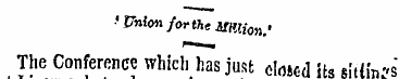' Union for the aniion .' The Conference...