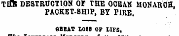 TOT DESTRUCTION OF THE OCEAN MONARCH, PA...