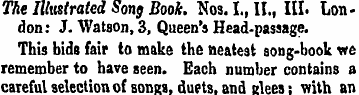 The Illustrated Song Book. Nos. I., II.,...