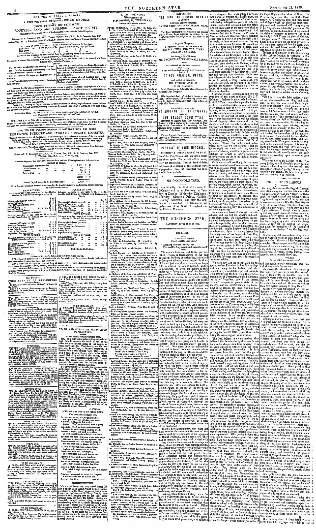 Northern Star (1837-1852): jS F Y, 2nd edition - Ad00418