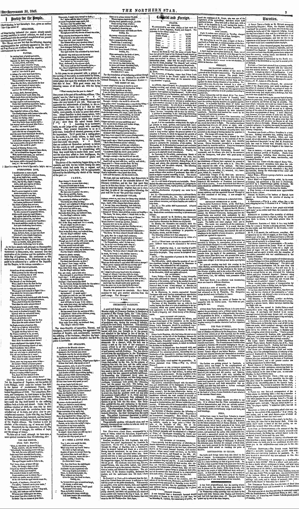 Northern Star (1837-1852): jS F Y, 2nd edition - Ehavinhavbi& In Last Saturdays Star, Giv...