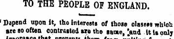 TO THE PEOPLE OF ENGLAND. « Depend upon ...