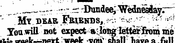 ~~- •:-- r: Dundee;WednesJay" M y dear F...