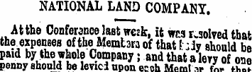 NATIONAL LAND COMPANY. A t the Conferenc...