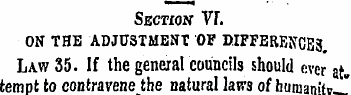 Section VI". ON THE ADJUSTMENT OF DIFFER...