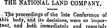 THE NATIONAL LAND COMPANY. , The proceed...