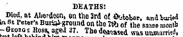 DEATHS: Died, at Aliordesn, on tho 3rd o...