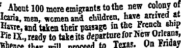 f About 100 more emigrants to the new co...