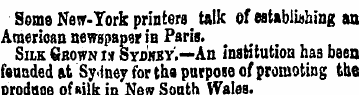 Some New-York printers # talk of establi...