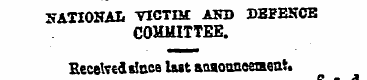 NATIONAL VICTIM AKD DB2EKCE COMMITTEE. R...
