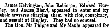 James Kelvington, John Robinson, Edward ...